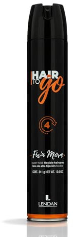LENDAN - Laca para el Pelo Profesional - Hair To Go Fix’n Move - 110 ml - Fijación Progresiva y Flexible - Larga Duración - Fácil de Eliminar - No Deja Residuos - Fórmula con Resinas Fijadoras