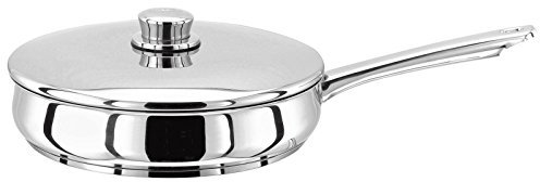 Stellar 1000 24cm Stainless Steel Saute Pan/Frying Pan and Lid
