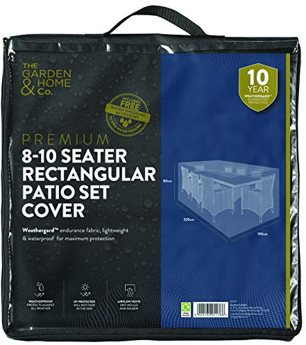 The Garden & Home Co Extra Large(8-10 seater) Rectangular Patio Set Cover