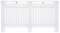 HOMCOM Copritermosifone a Doghe in MDF, Copertura Termosifone per Casa e Ufficio, 152x19x81 cm, Bianco