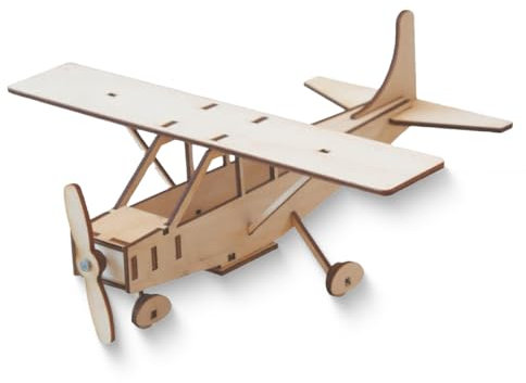 matches21 HOME & HOBBY Flugzeug Cessna DIY Modellbau Bastelset für Kinder ab 8 Jahren Segelflieger Bausatz