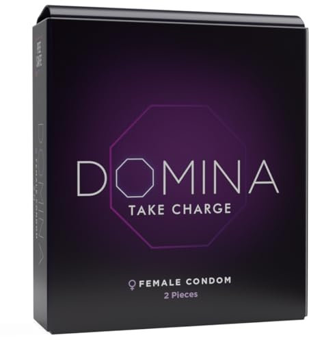 PEESAFE Domina Kondom für die Frau | Ohne künstliche Farbe/Farbstoff | Hergestellt aus Naturkautschuklatex | Lavendelduft | mit 2 biologisch abbaubaren Einwegbeuteln | 2 x 1 Stück Frauenkondom