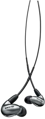 Shure SE846 PRO Gen 2 Auricolari con isolamento acustico cablato, sicuri, suono professionale fascia alta, 4 driver HD, filtri audio aggiornati, qualità durevole, frequenza personalizzabile - Grigio