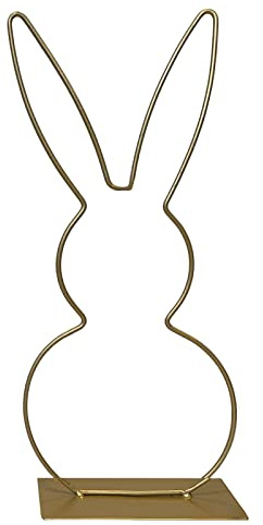 Metallring Hase Dekoring Gold 29 cm Bastelbedarf Tischdekoration Osterdeko 2023 Floristik Bastelring Frühling