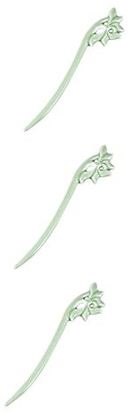Beavorty 3pcs Vintage Ceramic Hair Sticks Japanese Hair Chopsticks Decorative for Bridal Accessory Style for Women Long