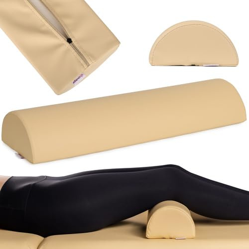 Knierolle Lagerungsrolle 60cm x 19 x 9cm für Therapie und Massage (Beige)