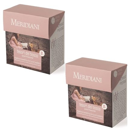 Meridiani® | Tisana alle Bacche Rosse del Bosco | Infuso Frutti Rossi Senza Caffeina | Tisana Fruttata in Filtri - 2 x 15 Bustine di Tè (90 Gr) | Tisana Fragola & Lampone