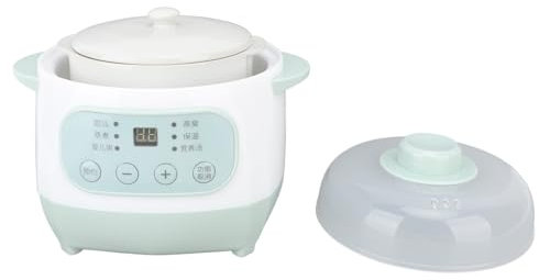 Olla de Cocción Lenta Pequeña, Temporizador de Cocción Lenta de 200 W y 1 Litro para Apartamento (Enchufe europeo 220V)