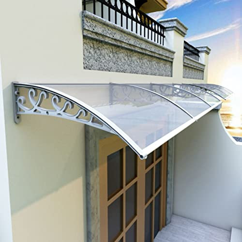 Veranda-Überdachung, Außenmarkise, Terrassenmarkisen, Aluminium-Türüberdachung, langlebiger Regenschutz, Veranda-Markise, Gartenüberdachung im Freien, UV-beständig/wasserdicht, transparente