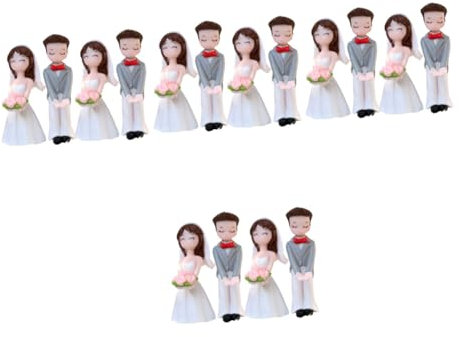 YARNOW 8paare Pärchen Miniatur Statue Für Romantische Cake-Dekoration Süßes Ornament Für Hochzeiten Valentinstag Und Besondere Anlässe Für Bonsai Und -