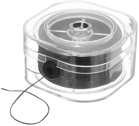 DMiotech Cordoncino elastico per bracciali, 0,8 mm, filo nero per la creazione di gioielli, bracciali, collane, perline fai da te, 82 m