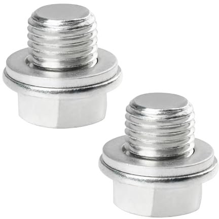 Flaconi 2PCS Automobile Oil Pan Drain Plug,Automotive Engine oil Drain Plugs,Oil Pan Made from Return Drain Plug Adapter,Oil Drain Plug,Oil Drain Plug Magnetic,Fit for Most Cars (M14x1.5)