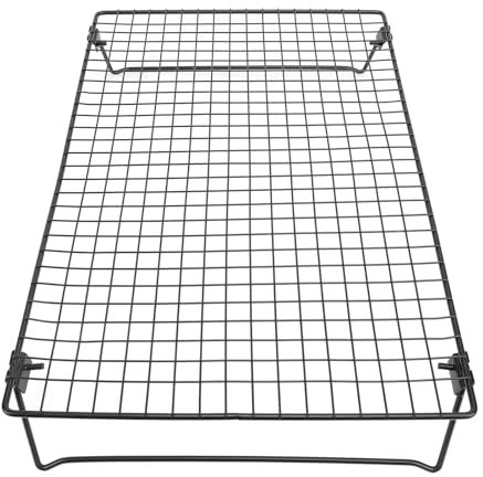 Foldable Black Cooling Rack Fast Cool Carbon Steel Wire with Efficient Support for Kitchen