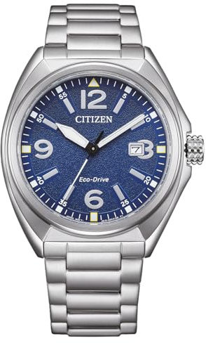 Citizen Herrenuhr Edelstahl, Blau, 40 mm, AW1571-76L | Analog Quartz, Kristallglas, 10 bar Wasserdicht, 240 Tage Gangreserve, Datum, Edelstahlband