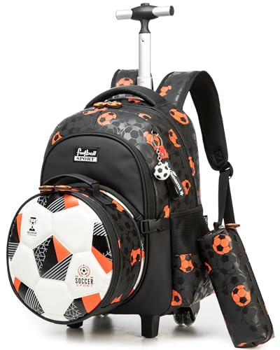 HTgroce Cartable a Roulette Garçons cm1, Sac a Roulette Garçons Primaire, Bagages De Voyage avec Roues