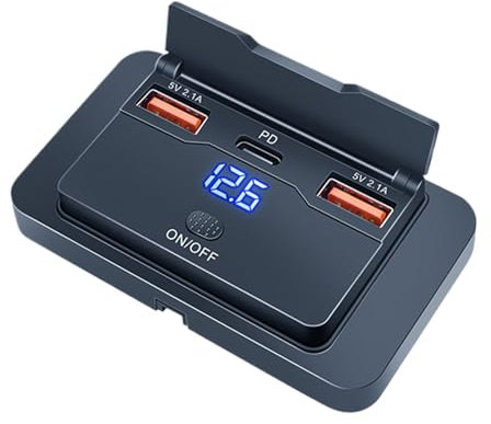 Caricatore USB per | Presa USB 76 W 3 porte di ricarica rapida | Pannello di ricarica per veicoli senza perforazione Camion Autobus Barche e