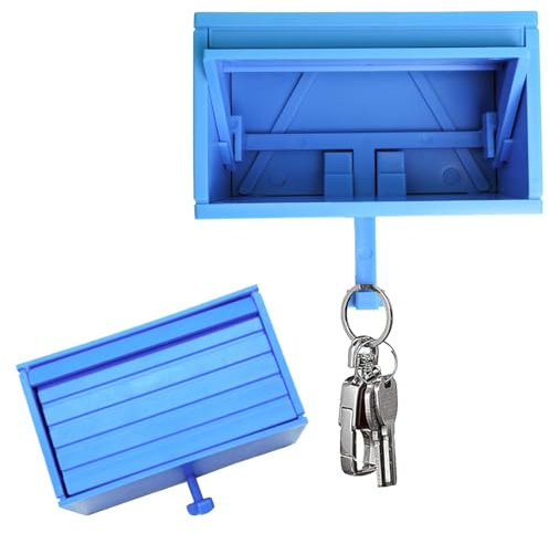 FORMVERSITY Appendi Chiavi a Muro, Portachiavi per Auto da Garage con Porta Apribile, portachiavi da parete per garage auto, Appendichiavi Portachiavi Muro Personalizzato Blu