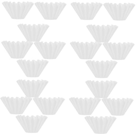 ROMISBABA Filtros De Café De Papel De Cesta Pequeño Blanco, 50 Unidades, Filtro De Espresso Desechable Para Café De Goteo Manual, Uso Doméstico y Oficina