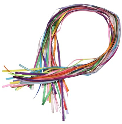 VINTORKY 30 piezas Cintas de Raso para Trenzas y Adornos de Pelo Cuerdas Decorativas para Dreadlocks para Manualidades y Peinados Creativos