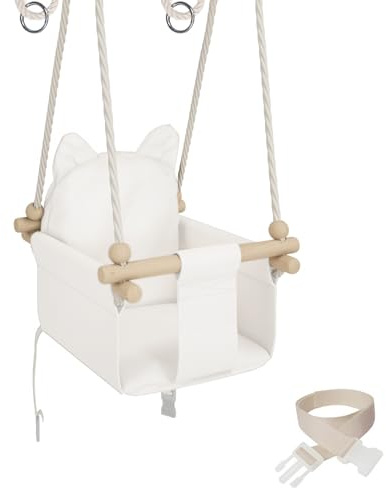 MAMOI Altalena per bambini, per interni ed esterni, altalena per bambini in legno, altalena per bambini, altalena per telaio della porta, altalena per bambini