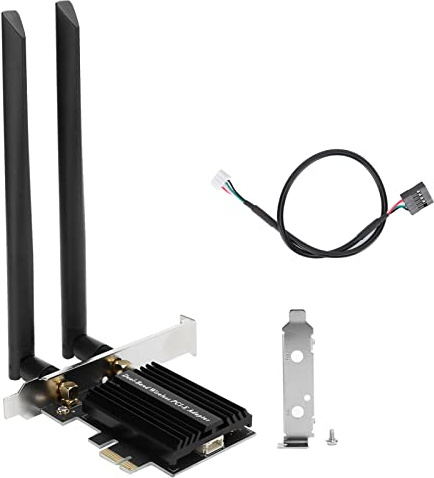 Ouitble Adaptador WLAN de Escritorio WiFi 6 AX3000 Tarjeta de Red PCIE de Doble Banda con Bluetooth 5.1 para Internet de Alta Velocidad, transmisión de Juegos, Trabajo de Oficina