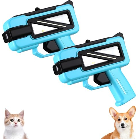 Geelin 2 Pack Squirt Spray for Cats Dogs Training, Square Style, Blue Black | Training Squirt for Cats, Deterrent Water Spray Pistols, Squirt Spray for Dogs Pets Training