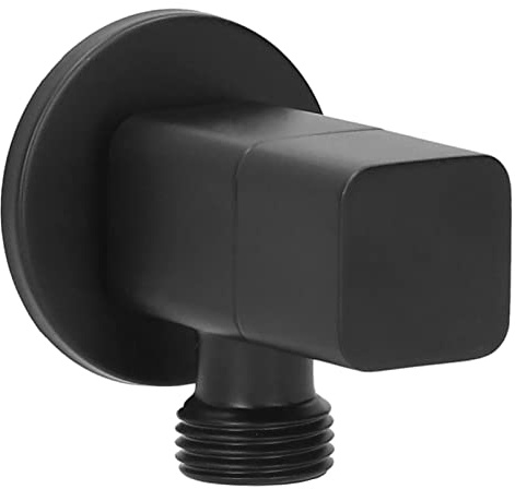 TIKATARER Schwarzes Eck-Absperrventil, G1/2-Mischer-Wasserabsperrventil, Vollkupfer-Keramikkernventil mit Hoher Tieftemperaturbeständigkeit, Ideal für Badezimmer, Toilette und Waschbecken