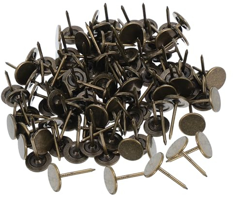 KOMBIUDA 200 Polsternägel aus Edelstahl Flache und Runde Möbelnägel 17mm Lang Rustikale Ziernägel für Sofas Stühle und Wanddeko im Wohnbereich