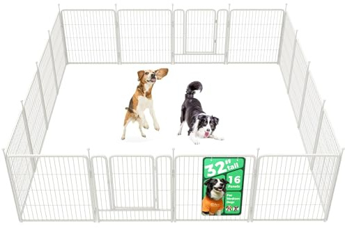 FXW Aster Welpenauslauf für Garten & Camping, 80 cm, 16-teilig | Einfacher Aufbau, Robuste Ausführung, Flexible Formen, Für kleine und mittelgroße Hunde, Patentiert