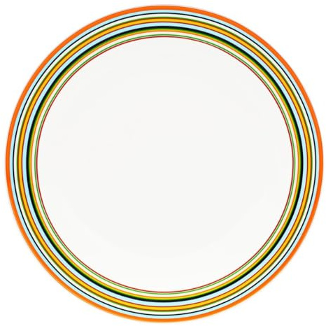 Iittala 1012051 Teller Flach Origo 26 cm Orange, Porzellan