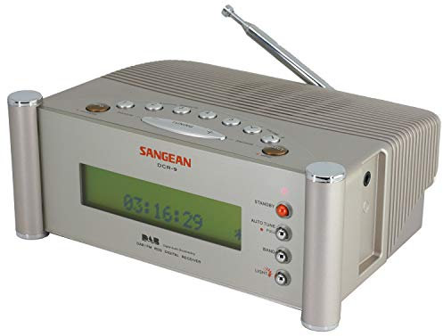 SANGEAN DCR-9 Radio Reloj Despertador Dab/Dab+, RDS Alarma, Sleep, Snooze y Memorias