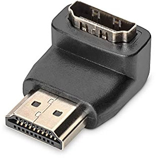 DIGITUS HDMI Adapter, 90� gewinkelt, schwarz-gold