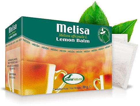 Soria Natural Melisa Infusión – Favorece la Relajación – Apoya la Salud Digestiva - Infusión de Melisa (Melissa officinalis) – 100% Natural - Caja con 20 Bolsas Filtro