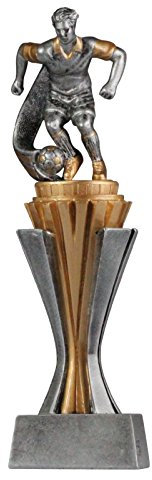 pokalspezialist Pokal Trophäe Fußball mit Gravur ca. 19 cm hoch Größe M