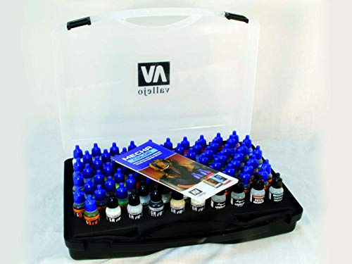 Vallejo AV Mecha Color 17ml - Case (80 x 17ml Bottles),Black