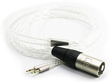 ABLET HiFi Cable with 4-pin XLR Balanced Male Compatible with Monolith M1060, M1060C, M565, M565 Headphones Silver Plated Replacement Audio Upgrade Cable