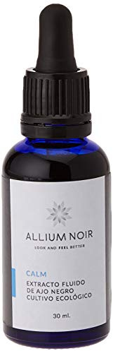 Allium Noir CALM de Extracto de Ajo Negro Ecológico – Alta concentración en gotas de 30 ml – Fórmula premium para la calma y favorecer la relajación (1 mes)