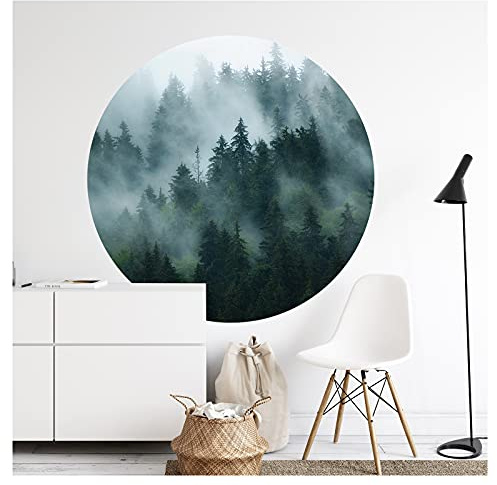 Grandora Wandtattoo Wandsticker Schlafzimmer Natur Landschaft Wanddeko Wandaufkleber Wohnzimmer Tapete selbstklebend Wandbild Flur Berge Meditation DL648-2