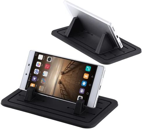Silicone Car Phone Holder Pad Mat Dashboard, Anti-slip Stand Cell Phone Mount Holder Dash Width Adjustable for Any Smartphone GPS Table soporte coche antideslizante car slip pad car phone holde