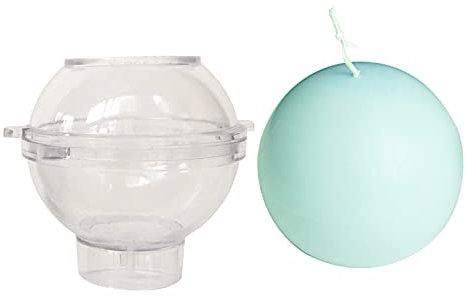 FUFRE - Molde de vela esférica de plástico 3D, 5-10 cm, fácil de usar, regalo perfecto para diseñadores de velas