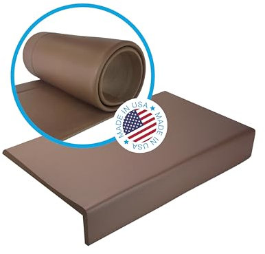 Kidkusion Soft Seat Edge Cushion | Made in USA | 72 | Brown | Fireplace Cushion and Hearth Pad