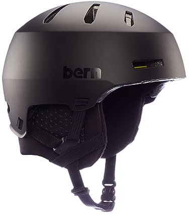 Bern Macon 2.0 Jr MIPS - Casco juvenil de esquí y snowboard para niños y niñas, estilo ala, certificado multideporte, protección contra impactos rotativos MIPS, ajuste ajustable, forro extraíble,