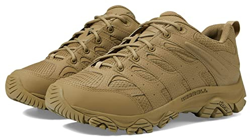 Merrell Men's Moab 3 Mid Tactical Waterproof Hiking Work Shoes, Dark Coyote, 12