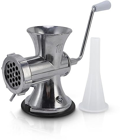 Meat Hand Grinder, Household Multifunctional Meat Grinder, Home Meat Grinder, Sausage Filling Stuffer, Aluminum Alloy Hand Meat Sausage Stuffer for Pork, Beef Fish Chicken Pepper Mushrooms ect