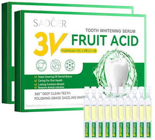 Teeth Whitening Serum Ampoule 20 PCS, Plaque Remover Travel Toothpaste, Tartar Remover Teeth Whitening Corrector Toothpaste Serum