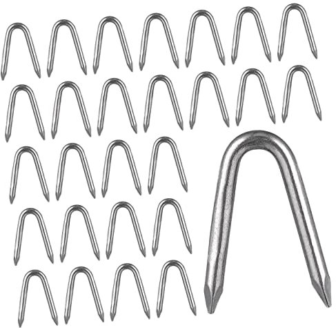 Yardwe Eisen-u-nägel 50 Stück U-förmige Robuste Pfähle Für Zäune Schaukeln Und Gartendekorationen