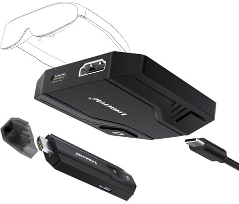 Lemorele Wireless HDMI zu USB-C Adapter für XREAL Air, HDMI Wireless Transmitter zu USB/Typ C Receiver für Nreal Air, Rokid Air, RayNeo AR, GRAWOOW, Switch Base,Steam Deck Base,PS4,PS5,Xbox