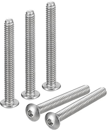 QUARKZMAN #2-56x3/4 Linsenkopfschrauben Innensechskant 50 Stück 304 Edelstahl Verschlüsse Sechskant Bolzen Schrauben Voll Gewinde Sechskant Antrieb Schrauben