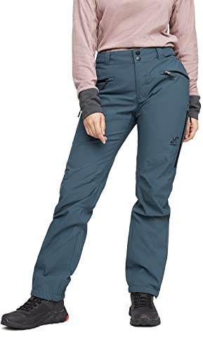 RevolutionRace Dam Silence Proshell 3L Pants, Vattentäta och Slitstarka Regnbyxor för alla Utomhusaktiviteter, Moonlit Ocean 3.0, S
