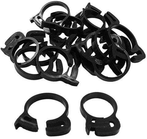 Cionyce 12 Pack Snap Grip Plastic Hose Clamps - 31.5-34mm Double Gripping Nylon Hose Clamps(1-1/4inch)